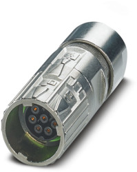 Jack, M17, 8 pole, crimp connection, ONECLICK quick locking system, straight, 1628983
