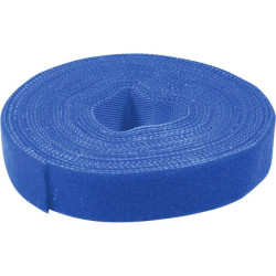 Value 25.99.5254 Hook and Loop Tape 25m x 10mm for Cables in Blue