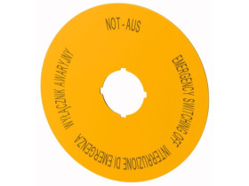 Szyld do przycisków awaryjnych PL GB DE M22-XAK5 167641 EATON