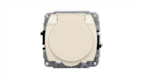 Trend Gniazdo Bryzgoszczelne Z/U (Klapka Beżowa) Beżowy 1Gpb-1Zp