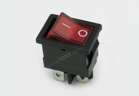 Przeł. podśw. mały AC, czerwony