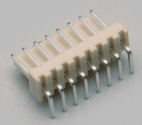 Pin header, 2 pole, pitch 2.54 mm, angled, natural, 072627