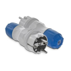 Wtyczka prosta 16A 2P+Z 250V IP54 szary/niebieski WT-54 W-97976