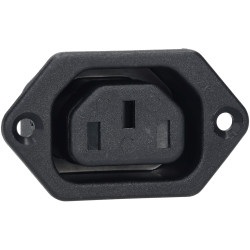 Bulgin PX0793/63 10A 250V Shuttered Flange Mount Outlet