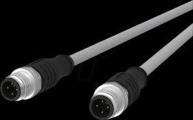 142MLA11010 Sensor cables, M12, 4-pin, plug > plug, 1 m