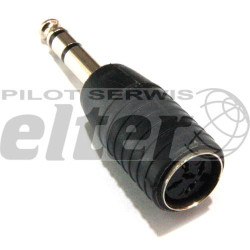 Wtyk 6,3mm - gniazdo DIN 5 pin słuchawkowe
