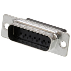 Molex 1727040001 FCT D-sub Plug 15-pin Crimp Male Black Insulator