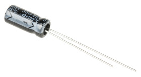 Kondensator 33μF 25V dc Radialny, Otwór przelotowy RS PRO roztaw: 2mm 5 (Dia.) x 11mm