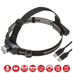 Akumulatorowa latarka czołowa LED LuxPremium KL 251 AF - 250lm - USB-C - Brennenstuhl