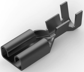 Uninsulated flat plug sleeve, 4.75 x 0.51 mm, 0.51 to 1.31 mm², AWG 20 to 16, brass, tin-plated, 170037-2