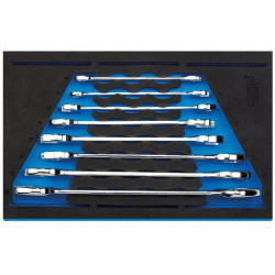 Draper Expert 63524 Open Ended Spanner Set in 1/4&quot; Drawer EVA Insert Tray (8 Pc)