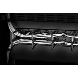 Renkforce RF-3525040 Cable duct 19 inch Black 360 degree swivel brackets