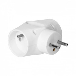 Rozgałęźnik 2x2P+Z, 1x2P/II, czarny OR-AE-13221/B