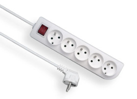 Przedłużacz z wyłącznikiem CLASSIC 5-gniazd z/u 10m /OMY 3x1,5/ PSN-5010W-1,5