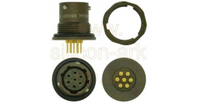 7-way fixed audio socket (AB06-3100-10-07SF06) - AB Connectors