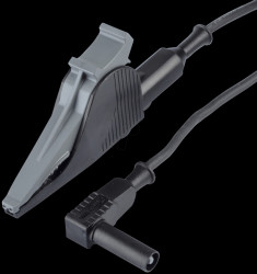 5066/2414-SIL-150-0 Leads, Crocodile Clips, 36 A, 1,5 m, black