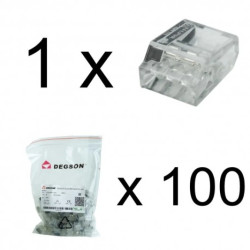 Złączka do puszek instalacyjnych 2x0.5-2.5 mm² VDE DGN 1 sztuka 100 sztuk, Ilość: 1 sztuka