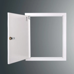 Drzwiczki rewizyjne SP 350x300 RAL9003, kołnierz szer.2,5cm