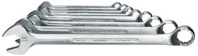 Zestaw narzędzi nastawnych Zestaw kluczy płasko-oczkowych Gedore 9 → 19 mm 8 szt. Stal wanadowa