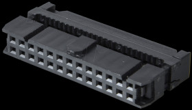 26-pin IDC socket with strain relief