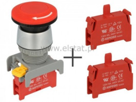 Przycisk dłoniowy z blokadą ( 3xNC ) GRZYB 3 fazy