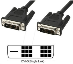 ICOC-DVI-8050 DVI monitor cable DVI 18+1 plug, Single Link, 5.0 m
