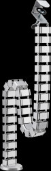 HZ 43 SL Desk cable guide, flexible, 30 joints, silver
