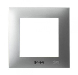 SZAFIR Ramka pojedyncza do łączników IP-44 srebrny RH-1Z/18