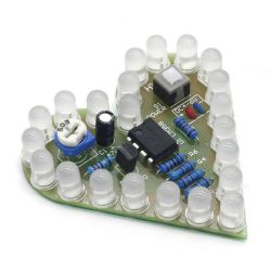 Serce LED pulsujące do samodzielnego montażu 22 diody