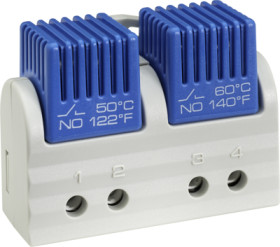 Thermostat, Form A (N/O) 50/40 °C, Form A (N/O) 60/50 °C, plastic, (W x H x D) 63 x 47 x 33 mm, light gray, 01164.0-00