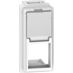 LIVING NOW plakietka gniazda RJ keystone 1mod. biały KW07K