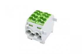 Blok rozdzielczy-odgałęźny Al/Cu SCB 25-2 (80120) SIMBLOCK jednobiegunowy 2x25mm2 zielony 81505005