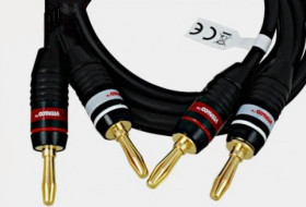 Kabel głośnikowy / pomiarowy 2xwtyk banan/2xwtyk banan LAK10 1m