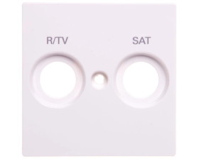 Merten System M Płytka centralna gniazda antenowego TV+FM+SAT biały polarny MTN299819