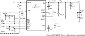 I2C 1cell 1.55A Buck battery charger with OTG