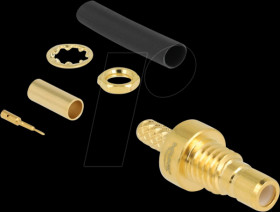 91787 SMB jack for crimping RG-174 / RG-316 with matching shrink tube