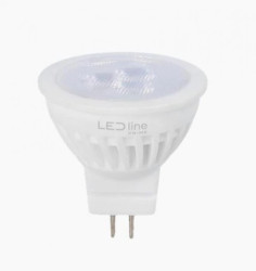 LED line PRIME żarówka LED MR11 3W 6500K zimna 330lm 10-14V AC/DC CERAMICZNA 38st. 5 lat gwar.