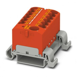 Blok rozdzielczy PTFIX 10/12X4-NS35A RD, szare złącze przemysłowe - 12 punktów przyłączeniowych o przekroju 4mm2 /8szt./