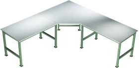 Manuflex AU0042.6011 Element pięcioramienna z płytą linoleum, do głębokości stołu = 800 mm reseda green (ral 6011)