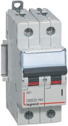 Wyłącznik nadprądowy MCB, Typ C, 2-biegunowy, 6A, 230V, na szynę DIN, Legrand, DX3