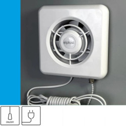 Wentylator domowy Classic 100 przewód z wtyczką, fi 100 mm, kolor biały