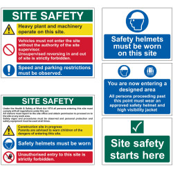 Scan 13974 Construction Site Pack of PVC Safety Signs (5 Pack)