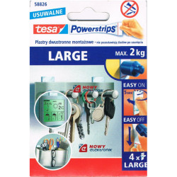 Plastry samoprz.PWS 4szt LARGE przeźr.TESA Powerstrips