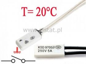 Termostat bimetaliczny NO 20C 5A/250V KSD9700