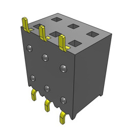 Gniazdo PCB 6 -pinowe 2 -rzędowe raster: 2.54mm Gniazdo do montażu powierzchniowego na płytce drukowanej Poziomy SMD