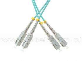 Patchcord światłowodowy SC/UPC-SC/UPC, MM, 50/125, dupleks, OM3, 2m
