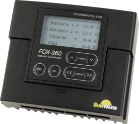 Solarny regulator ładowania SunWare FOX 360 PWM 12 V, 24 V