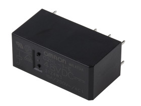 Przekaźnik monostabilny 48V dc SPDT Omron, montaż PCB 5.358 k Ω Otwór przezierny