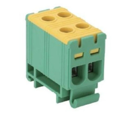Blok rozdzielczy ‑ odgałęźny 2 ‑ polowy 1,5-16mm2 żółto-zielony montaż płaski FJ-E16/2/D 1000050