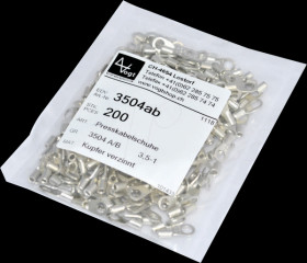 3504AB Pressed cable lugs, copper tinned, M3.5, 0.5-1.0 mm², 200 pcs.